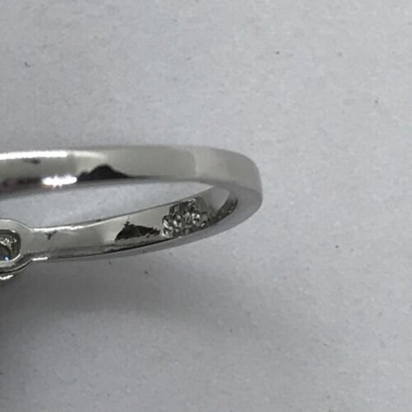 Sterling Silver Mystic Rainbow Ring Size 9 Stamped 925 Oval Center Clear Stones - Picture 6 of 14